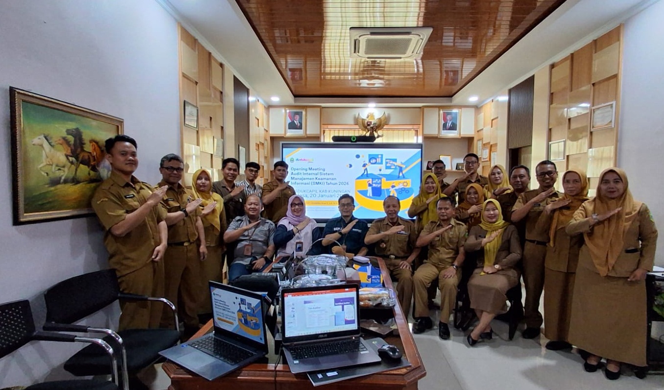 Disdukcapil Kabupaten Kuningan Terima Kunjungan Audit Internal SMKI dari Provinsi Jawa Barat